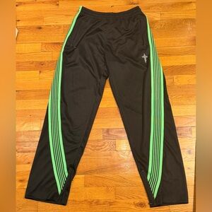 Black and Green Track Pants